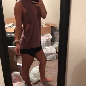 Purple/mauve cutout workout tank